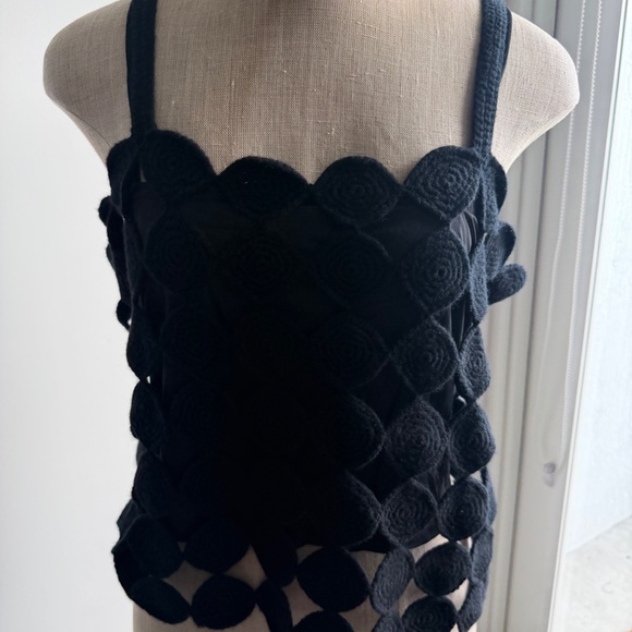 TSE Circular Handknit Top in Black Size M/L - Picture 3 of 7